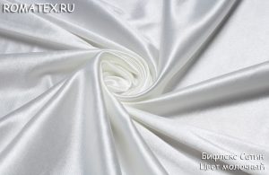 Ткань бифлекс сатин цвет молочный